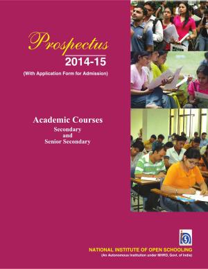 NIOS Notified Admission to Secondary, Sr Secondary & Vocational Education Programmes 2014 (1)