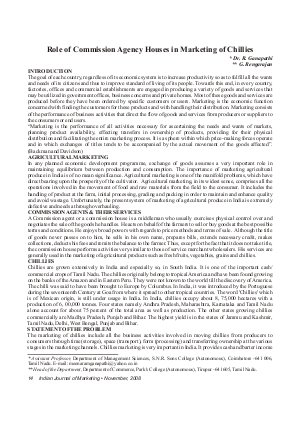 IJM-Nov08-Article3-Role of Commission Agency Houses in Marketing of Chillies