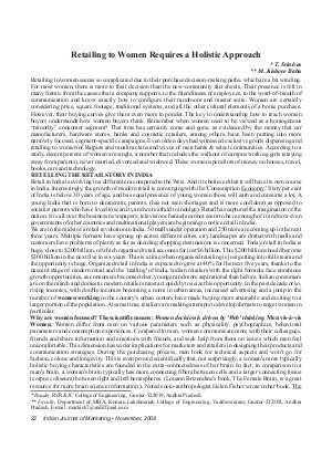 IJM-Nov08-Article4-Retailing to Women Requires a Holistic Approach