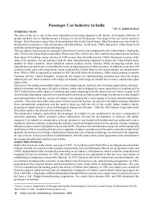 IJM-Nov08-article6-Passenger Car Industry in India