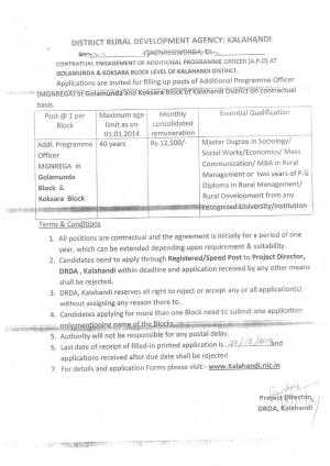 Rural Development Agency, Kalahandi