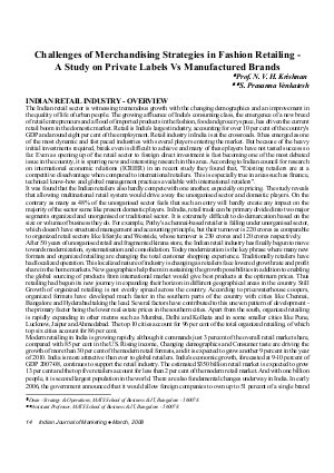 IJM-March08-Article3-Challenges of Merchandising Strategies in Fashion Retailing- A Study on Private Labels Vs  Manufactured Brands