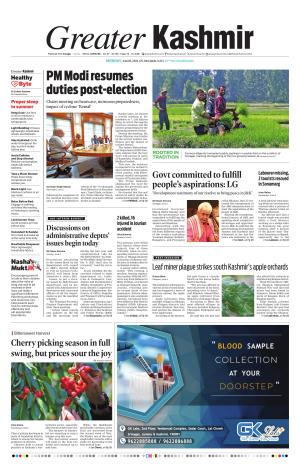 Greater Kashmir Greater Kashmir, Mon, 3 Jun 24