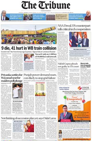 Tribune India Delhi Edition, Tue, 18 Jun 24