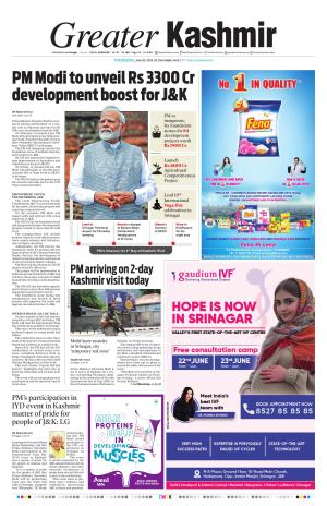 Greater Kashmir Greater Kashmir, Thu, 20 Jun 24