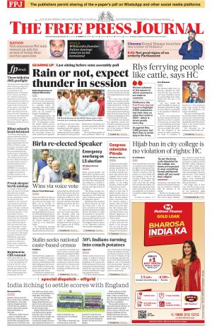 Free Press Journal Free Press - Mumbai Epaper Edition, Thu, 27 Jun 24