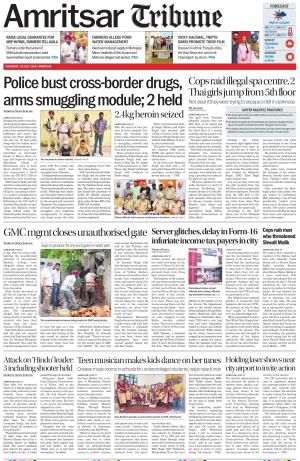 Tribune India Amritsar Tribune, Thu, 18 Jul 24