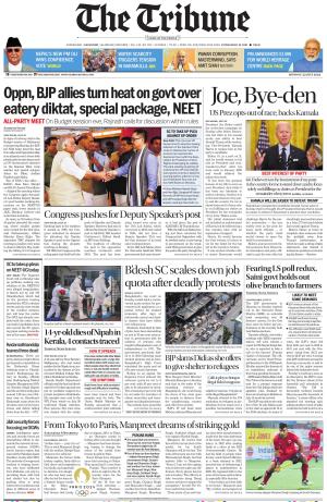 Tribune India Delhi Edition, Mon, 22 Jul 24