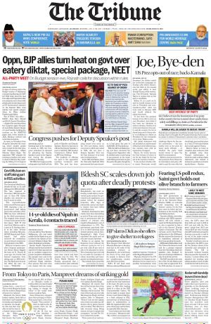 Tribune India Jalandhar Edition, Mon, 22 Jul 24