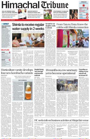 Tribune India Himachal Tribune, Tue, 30 Jul 24