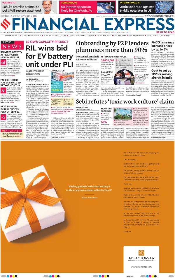 Financial Express Epaper: English E-paper, Today's Business Newspaper ...