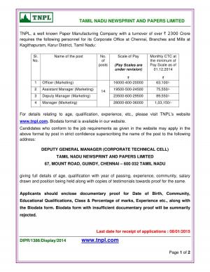 TNPL 22 December 2014