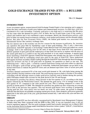 IJF-Feb08-Article1-Gold Exchange Traded Fund (ETF) - A Bullish Investment Option