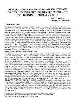 IJF-Feb08-Article5-New Issue Market in India:An Analysis of Growth Trends,Recent Development and Evaluation of Primary Issues