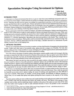 IJF-Oct07-Article1-Speculation Strategies Using Investment in Options