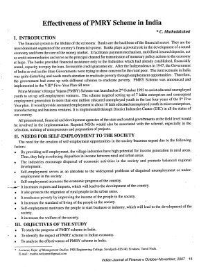 IJF-Oct07-Article3-Effectiveness of PMRY Scheme in India