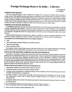 IJF-Aug07-Article2-Foreign Exchange Reserve in India - A Review