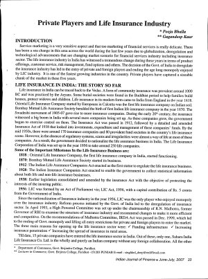 IJF-June07-Article6-Private Players  and Life Insurance Industry