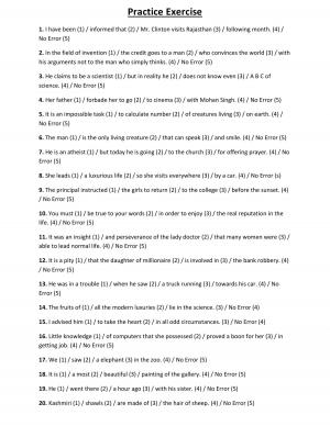 IBPS Specialist Officers Exam 2015: Test of English Language-Spotting of the Errors-Concept & Sample Questions