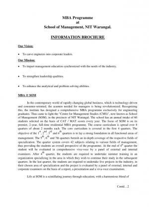 NITWSOM Brochure 2015