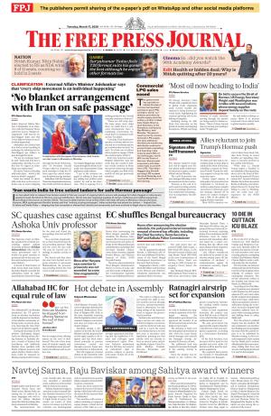 Free Press Journal - Mumbai Epaper