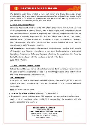 Chief Compliance Officer & Chief Customer Service Officer