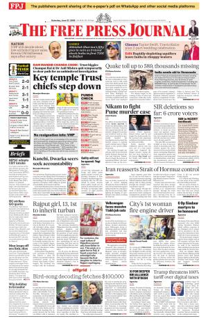 Free Press Journal - Mumbai Epaper