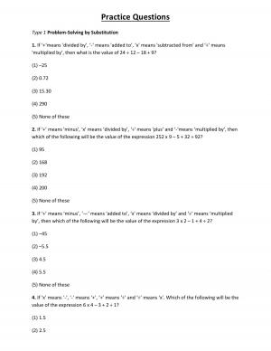 IBPS SO Exam: Reasoning-Mathematical Operations-Concept & Sample Questions