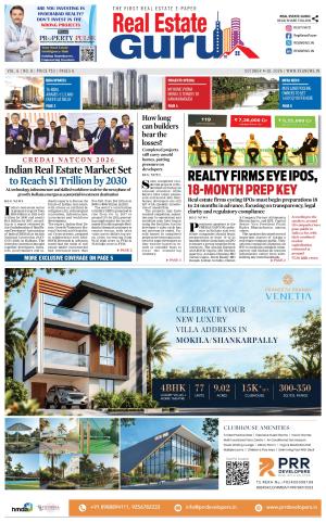 Hyderabad Real Estate News | Telangana Real Estate Guru ePaper | CREDAI, RERA & Future City | Oct 4–10, 2026