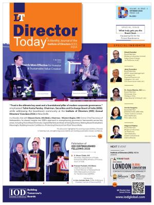 Director Today : Monthly Magazine by Institute of Directors IOD, India