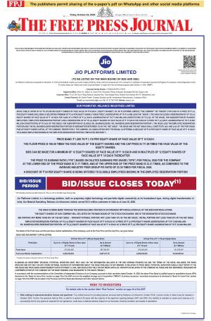 Free Press Journal - Mumbai Epaper