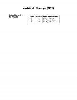Himachal Pradesh PSC Declared Interview Schedule for Assistant Manager (MSU) Post 2015