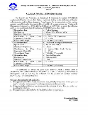 Society for Promotion of Vocational and Technical Education Sovtech 2015
