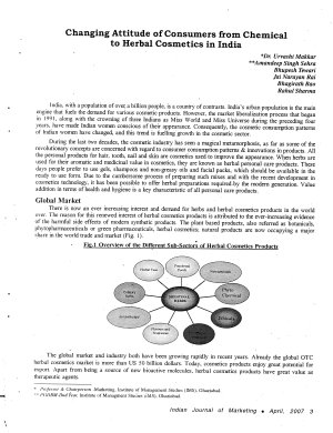 IJM-April07-Article1-Changing Attitude of Consumers from Chemical to Herbal Cosmetics in India