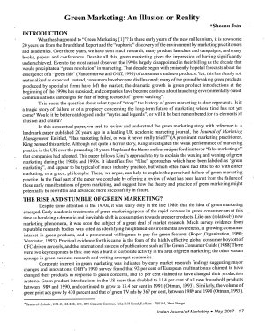 IJM-May07-Article3-Green Marketing : An Illusion or Reality