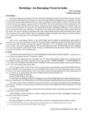 IJM-June07-Article5-Retailing :An Emerging Trend in India
