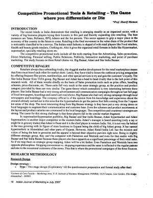 IJM-July07-Article3-Competitive Promotional  Tools & Retailing - The Game where you differentiate or Die