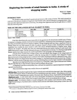 IJM-July07-Article6-Exploring the trends of retail formats in India - A study of shopping malls