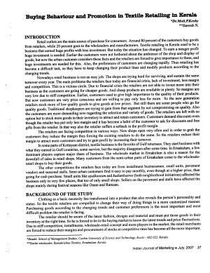 IJM-July07-Article7-Buying Behavior and Promotion in Textile Retailing in Kerala