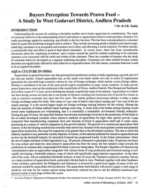 IJM-Oct07-Article3-Buyers Perception Towards Prawn Feed - A Study In West Godavari District, Andhra Pradesh