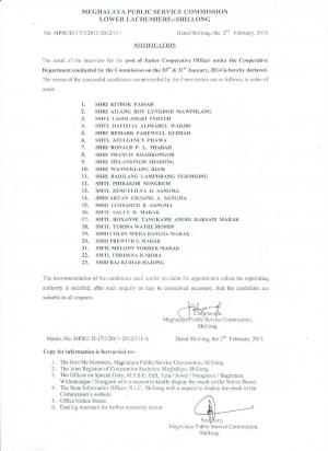 MPSC Junior Cooperative Officer Post 2014: Interview Result Declared