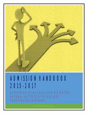 NIT Kurukshetra Notified Admission for MBA Programme 2015 17