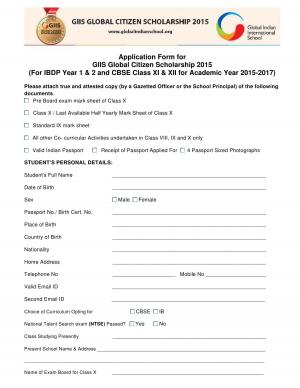 GIIS Announced Global Citizen Scholarship for Bonafide Students 