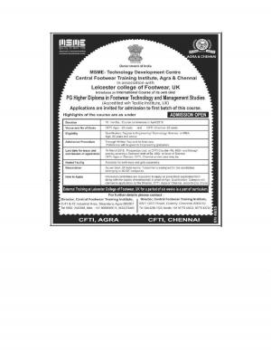MSME Notified Admission for PG Higher Diploma 2015