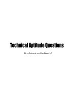 Technical Aptitude Questions