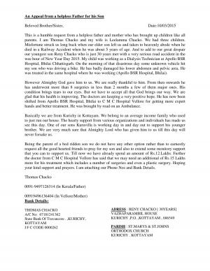 AN APPEAL FROM A HELPLESS FATHER FOR HIS SON