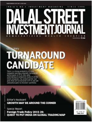 Dalal Street Investment Journal - Vol 30 Issue No.10,  3 May, 2015