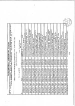 Bank of Maharashtra Issued Provisional Allotment List for Specialist Officer Post 2014