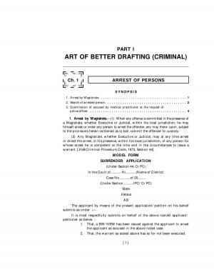 Art of Better Drafting (Criminal)
