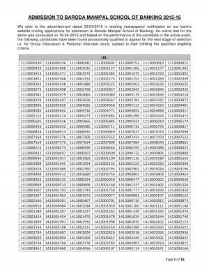 Bank of Baroda Declared Online Test Result for PO Post 2015-16